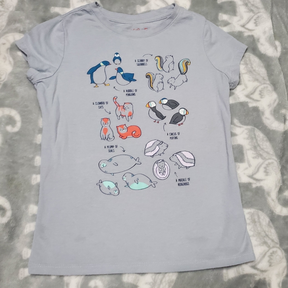 Girls Cat and Jack Animals Shirt
